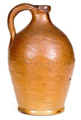 Rare PAUL CUSHMAN'S STONEWARE FACTORY 1811 Jug (Albany, NY)