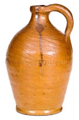 Rare PAUL CUSHMAN'S STONEWARE FACTORY 1811 Jug (Albany, NY)