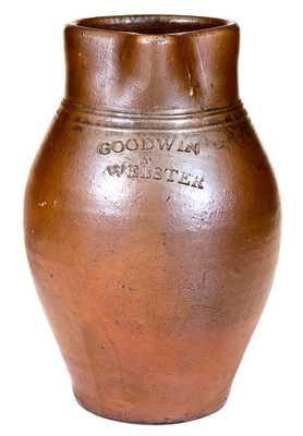 GOODWIN & WEBSTER, Hartford, CT Stoneware Pitcher