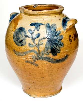 Important Large-Sized Manhattan Area Stoneware Jar, 