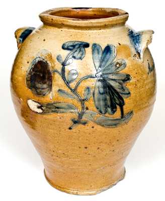Important Large-Sized Manhattan Area Stoneware Jar, 