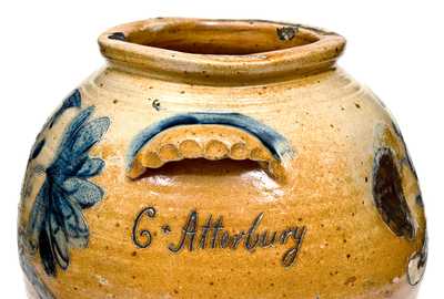 Important Large-Sized Manhattan Area Stoneware Jar, 