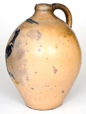 Very Rare W. H. FARRAR & CO. / GEDDES, NY Incised Bird Jug