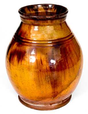 Fine Massachusetts Redware Jar