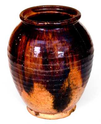 Fine Bristol County, Massachusetts Redware Jar