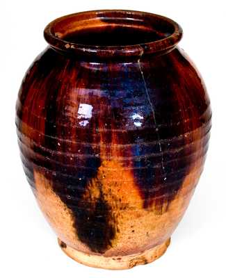 Fine Bristol County, Massachusetts Redware Jar