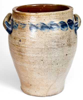 C. CROLIUS / MANUFACTURER / MANHATTAN-WELLS / NEW-YORK Stoneware Jar