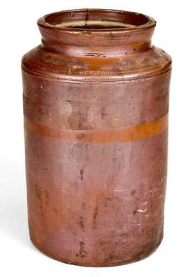 C. CROLIUS / MANUFACTURER / NEW-YORK Stoneware Jar