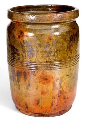Fine Redware Jar w/ Sponged Manganese Decoration