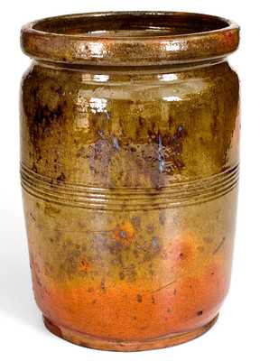Fine Redware Jar w/ Sponged Manganese Decoration