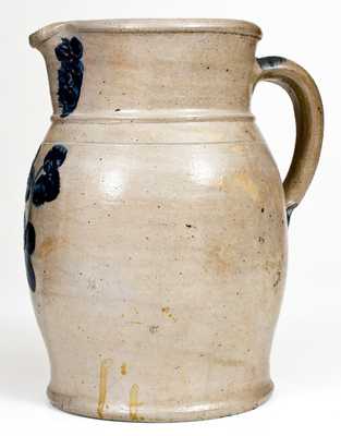 1 Gal. Stoneware Pitcher with Floral Decoration, Baltimore, MD, circa 1870