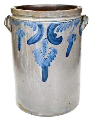 6 Gal. SOLOMON BELL / STRASBURG, VA Stoneware Crock w/ Elaborate Decoration