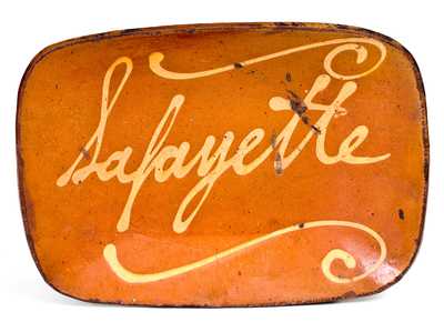 Fine Norwalk, CT Redware Loaf Dish Inscribed