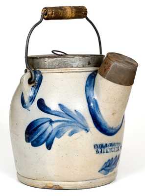 COWDEN & WILCOX / HARRISBURG, PA Batter Pail with Floral Decoration