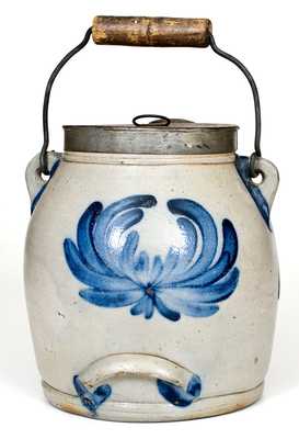 COWDEN & WILCOX / HARRISBURG, PA Batter Pail with Floral Decoration