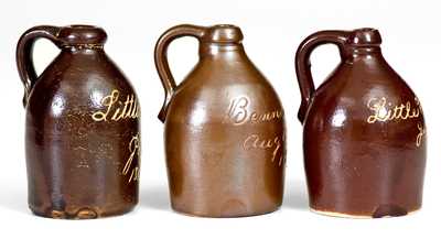 Lot of Three Bennington Little Brown Jugs