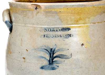 Extremely Rare NORTONS / BENNINGTON Stoneware Jar, circa 1810-1825