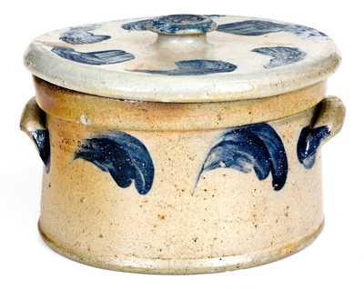 1 Gal. JOHN BELL / WAYNESBORO Stoneware Butter Crock w/ Lid