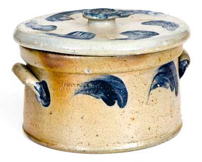 1 Gal. JOHN BELL / WAYNESBORO Stoneware Butter Crock w/ Lid