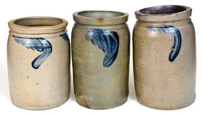Lot of Three: 1 Gal. P. HERRMANN (Peter Herrmann) Baltimore, MD Stoneware Jars