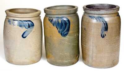 Lot of Three: 1 Gal. P. HERRMANN (Peter Herrmann) Baltimore, MD Stoneware Jars