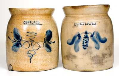 Lot of Two: Cortland, New York Stoneware Jars
