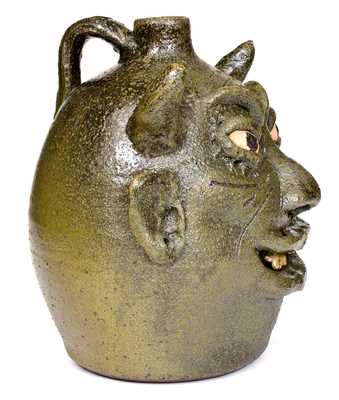 Exceptional Lanier Meaders Stoneware Pottery Devil Jug