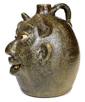 Exceptional Lanier Meaders Stoneware Pottery Devil Jug