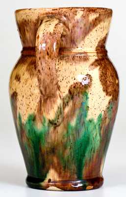 Very Fine Multi-Glazed Redware Pitcher, Strasburg, VA, circa 1890