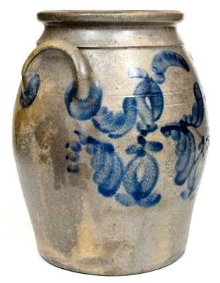 3 Gal. J. WEAVER, Beaver, PA Stoneware Jar w/ Elaborate Floral Decoration