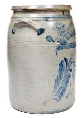 4 Gal. Stoneware Jar with Brushed Decoration, Morgantown, WV