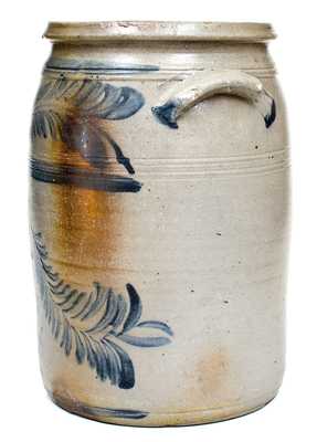 4 Gal. Stoneware Jar with Brushed Decoration, Morgantown, WV