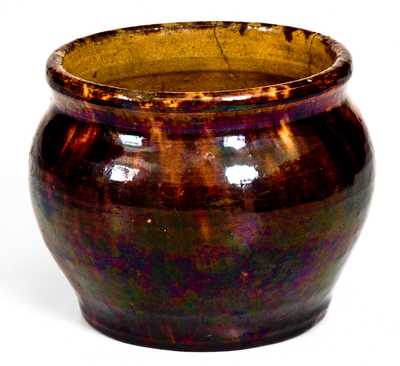 Rare JOHN BELL / WAYNESBORO, PA Redware Sugar Bowl