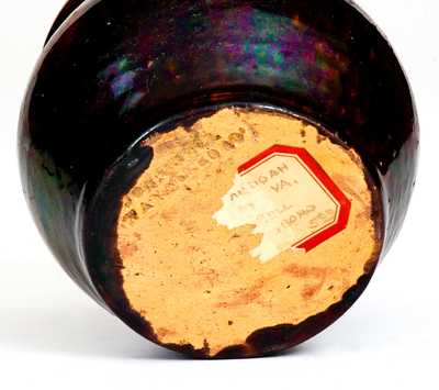 Rare JOHN BELL / WAYNESBORO, PA Redware Sugar Bowl