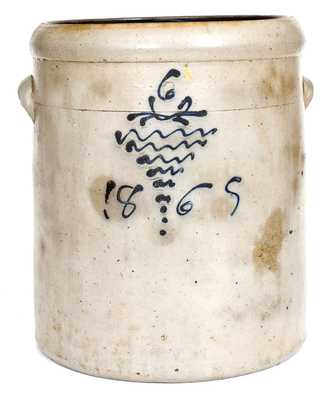 6 Gal. Ohio "1865" Stoneware Crock