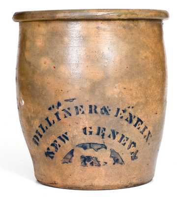 Rare DILLINER & ENEIX / NEW GENEVA, PA Stoneware Cream Jar