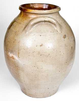 Unusual 4 Gal. Stoneware Jar Inscribed