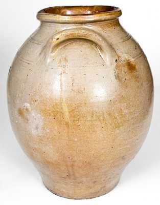 Unusual 4 Gal. Stoneware Jar Inscribed