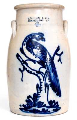 Exceptional J. NORTON & CO. / BENNINGTON, VT Stoneware Pheasant Churn