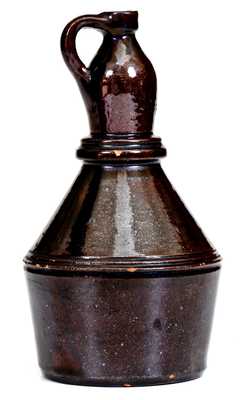 Very Unusual Redware Bank with Jug Finial