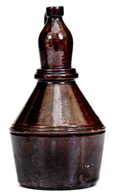 Very Unusual Redware Bank with Jug Finial