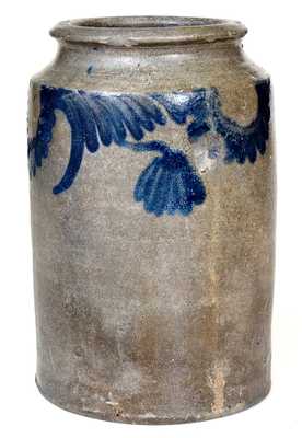 Very Unusual James River, Virginia Stoneware Jar Inscribed 