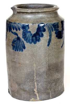 Very Unusual James River, Virginia Stoneware Jar Inscribed 