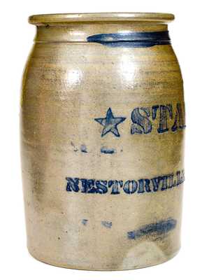 Very Rare Nestorville, West Virginia Stoneware Jar