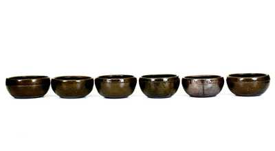 Six Alkaline-Glazed Stoneware Bowls, Signed Lanier Meaders, Cleveland, GA