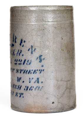 Small-Sized H. F. BEHRENS / WHEELING, W. VA Stoneware Canning Jar