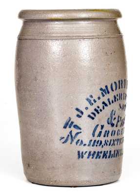 Half-Gallon WHEELING, W. VA Stoneware Canning Jar