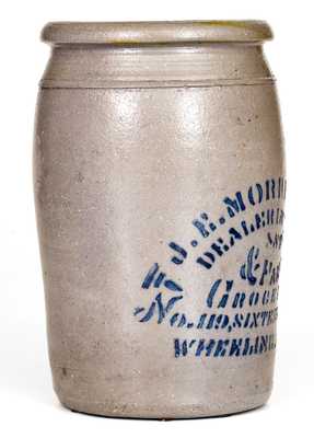 Half-Gallon WHEELING, W. VA Stoneware Canning Jar