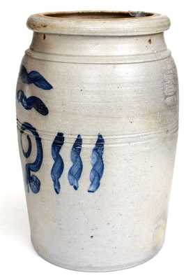 2 Gal. Greensboro, PA Stoneware Jar with Bold Numeral Decoration