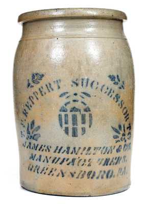 T. F. REPPERT / SUCCESSOR TO / JAMES HAMILTON & CO. / GREENSBORO, PA Jar